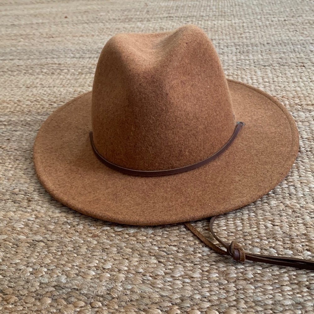 Brixton field wide brim felt fedora, large
